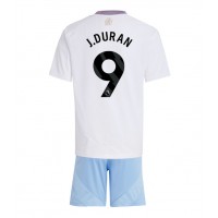 Aston Villa Jhon Duran #9 Vieras Peliasu Lasten 2024-25 Lyhythihainen (+ Lyhyet housut)